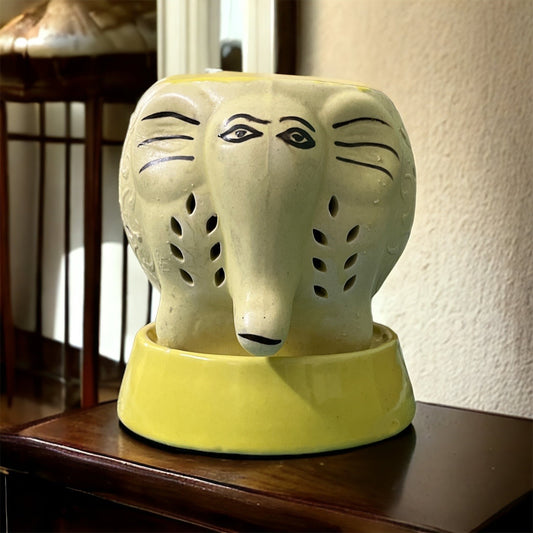 SOULCRAFTZ Handcrafted Elephant Shaped Ceramic Electric Aroma Diffuser| Aroma Oil Burner for Aromatherapy| Home Decor and Fragrance with Aroma Oils(Lavender & Lemon Fragrance 20ml Each)