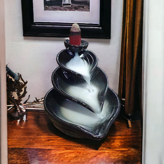 SOULCRAFTZ Backflow Smoke Fountain Incense Holder Decorative Showpiece - 20 incense doop